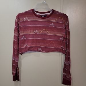 Beautiful Giant aztec print long sleeve crop top Size M
